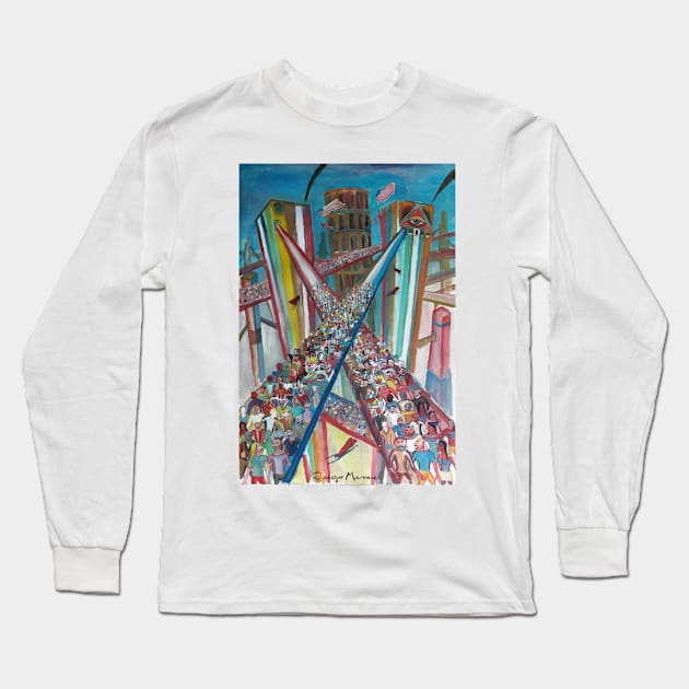 New York X Long Sleeve T-Shirt by diegomanuel